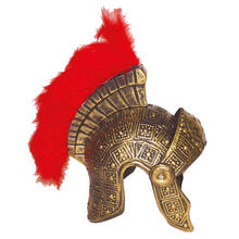 NEU Helm Rmer fr Erwachsene, 1 Stck, gold-rot
