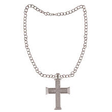 Kette mit Kreuz, silbern