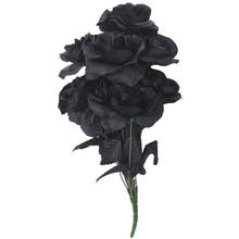 Strau Rosen, schwarz, 38 cm