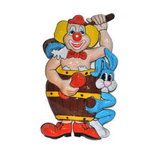 NEU Wand-Deko Clown, Tonne, 1 Stk. ca. 47cm