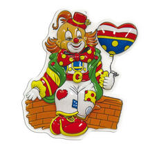 NEU Wand-Deko Clown, Herzballon, 1 Stk. Ca. 47cm