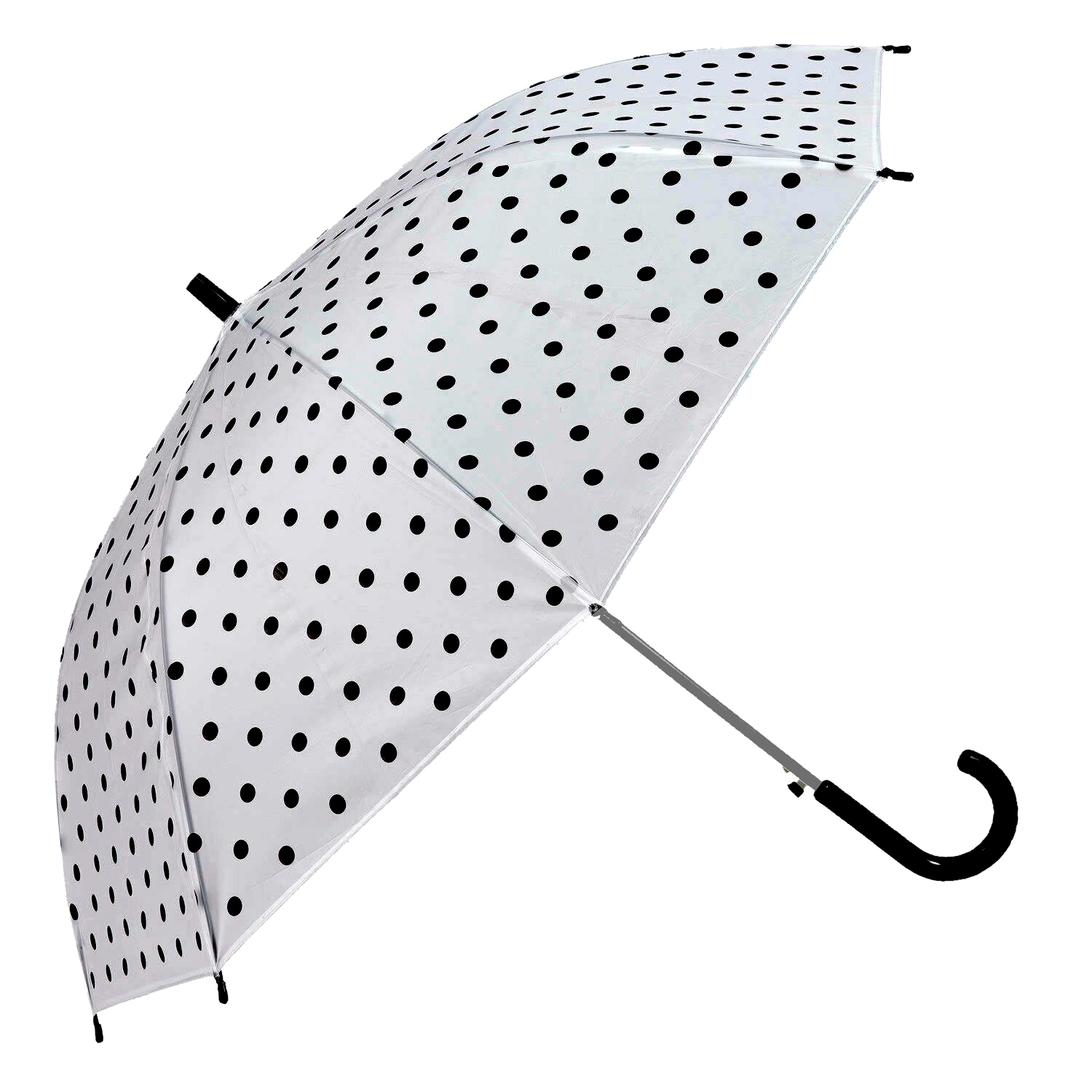 SALE Regenschirm weiß mit schwarzen Punkten, Durchmesser ca. 80 cm