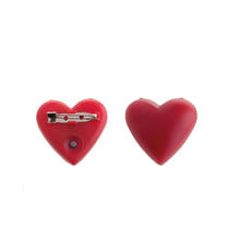 Blink-Herz Brosche zum Anstecken, rot, ca. 4cm, mit Batterie