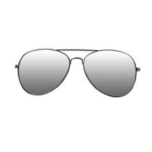 NEU Brille Polizei / Pilot, silber verspiegelt