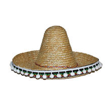 Hut Sombrero aus Stroh, bunt, ca. 50cm sortiert