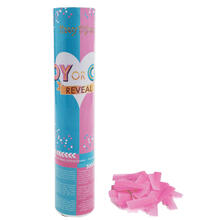 NEU Konfetti-Shooter Gender Reveal Girl, 20cm, mit rosanem Papierkonfetti