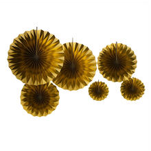 NEU Deko-Fcher-Set Gold, mit 6 Stck, verschiedene Gren