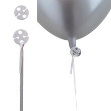NEU Ballonverschlsse mit Band, wei, 100 Stck