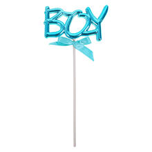 NEU Cake-Topper Boy, blau, ca. 9cm mit 17cm Stbchen