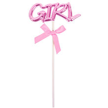 NEU Cake-Topper Girl, rosa, ca. 9cm mit 17cm Stbchen