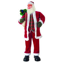 NEU Weihnachts-Deko tanzender Weihnachtsmann mit Ton und Bewegung, ca. 180 cm
