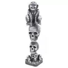 NEU Deko-Säule Reality mit Schädeln und Gargoyle, aus Styropor, 73 cm