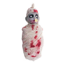 NEU Halloween-Deko-Figur schreiendes Horror-Baby, mit Licht und Sound, ca. 50 cm