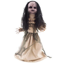 NEU Halloween-Deko-Figur Tanzendes Mdchen mit Licht, Sound und Bewegung, ca. 75cm, batteriebetrieben