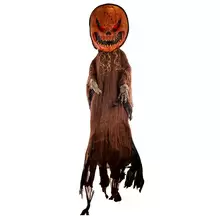 NEU Halloween Dekoration Geist mit Kürbisgesicht, Fetzengewand und Licht, ca. 280cm