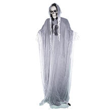 NEU Halloween-Deko-Figur Skelett Geist, mit Licht- und Soundeffekten, 220cm