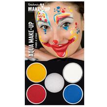 SALE Fantasy Aqua-Schmink-Set, Confetti Clown, Vorteilspack, 6-teilig