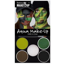 SALE Fantasy Aqua-Schmink-Set, Camouflage / Bootcamp, Vorteilspack, 6-teilig