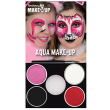 SALE Fantasy Aqua-Schmink-Set, Flamingo / Katze, Vorteilspack, 6-teilig