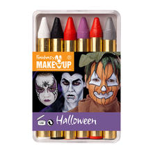 6 Halloween-Schminkstifte in Kunststoffbox