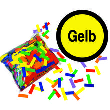 Konfetti Streifen, gelb, 250 g