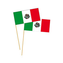 Fahne Mexiko aus Papier, 12x 24 cm