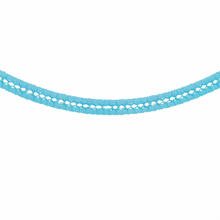 Girlande Seidenpapier, 16 x 16 cm, 4 m lang, schwer entflammbar, Hellblau