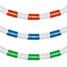 Girlande Seidenpapier, 16 cm, 4 m, schwer entflammbar, f�r Vereine / Sch�tzenfest - Verschiedene Farben