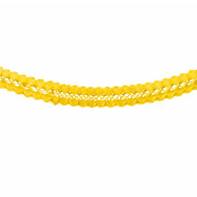 Girlande Seidenpapier, 16 x 16 cm, 4 m lang, schwer entflammbar, Gelb