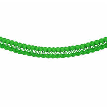 Girlande Gro�raum / Festhalle, 10 m, schwer entflammbar, Gr�n