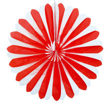 Deko-Fcher rot-wei,  35 cm