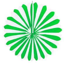 Deko-Fächer grün-weiß, ø 35 cm