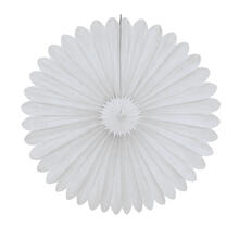 Deko-F�cher / Rosette, ca. � 60 cm, schwer entflammbar, Wei�