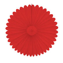 Deko-F�cher / Rosette, ca. � 60 cm, schwer entflammbar, Rot