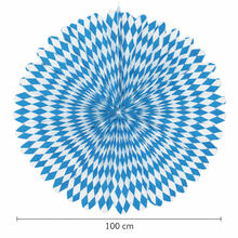 Riesen-Deko-F�cher, � 100 cm, schwer entflammbar, Bayern-Raute