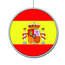 Deko-Hänger Spanien Flagge, 28 cm