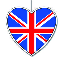 Deko-Hänger Großbritannien Herz, 30 cm