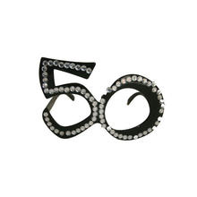 Brille 50 schwarz mit Brillies