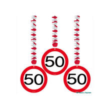 Schilder Girlande "50" zum 50.Geburtstag Party Dekoration 12m