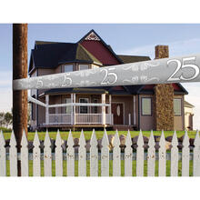 Absperrband Jubil�um 25, silber, 15 m