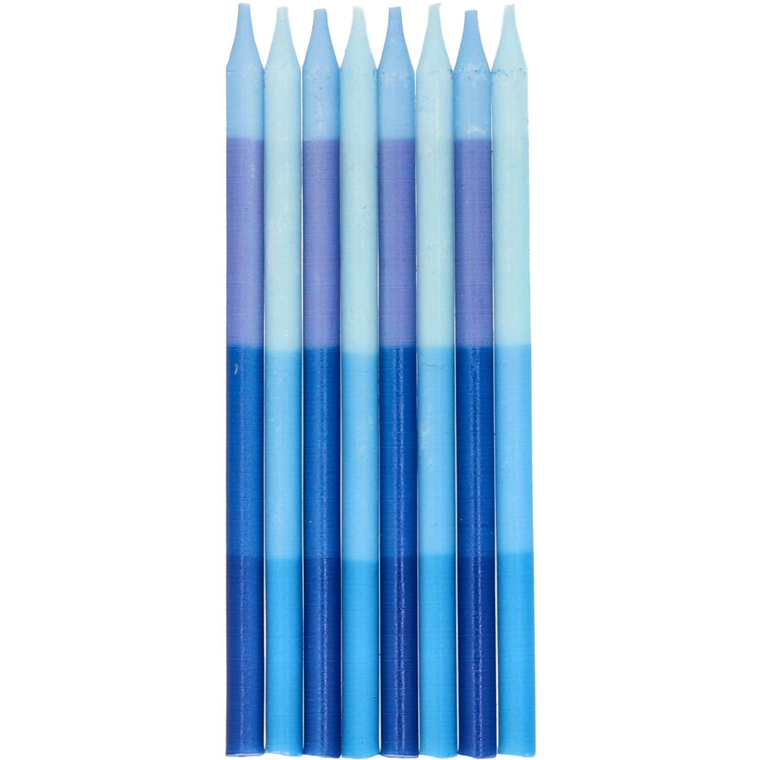 NEU Geburtstags-Kerzen, ca. 10cm, 24 Stck inkl. Halter, blau