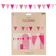 NEU Wimpelkette Perfekt Pink, 6m lang, mit Wimpeln in Rosa-Pink-Tnen, Wimpel 17x21cm, aus FSC-Papier