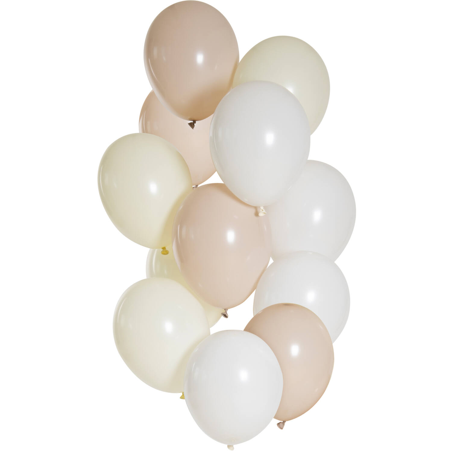 NEU Premium-Latex-Luftballons Gelb-Wei-Peach, 33cm, 12 Stk.