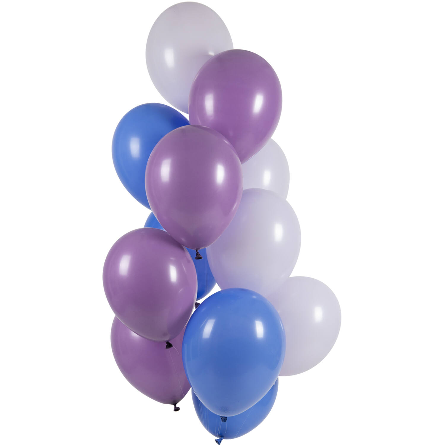 NEU Premium-Latex-Luftballons Blau-Lila-Grau, 33cm, 12 Stk.