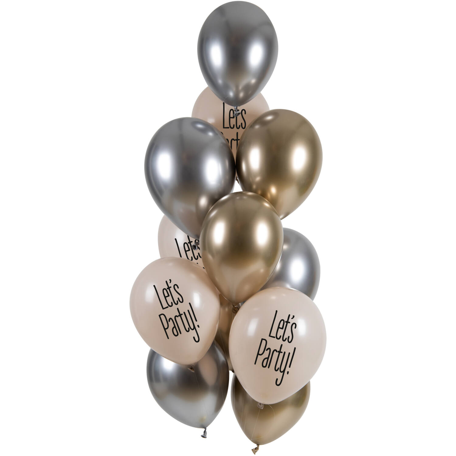 NEU Premium-Latex-Luftballons Let's Party, Rosegold, 33cm, 12 Stk.