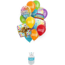 Ballonset Helium & Ballons Happy Birthday, bunte Helium-Ballons zum Geburtstag