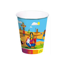 SALE Becher, recycelbar aus Pappe, Indianer Party, 250ml, 8 Stk.
