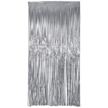 NEU Vorhang Lametta Laser Beam silber, 2m lang - 1m breit