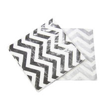 SALE Servietten Metallic Silber glanz, 33cm, 20 St.