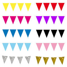 SALE Mini-Wimpelkette, 3 m, 1 St�ck - Verschiedene Farben